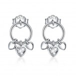 Cercei argint Little Hearts Charms